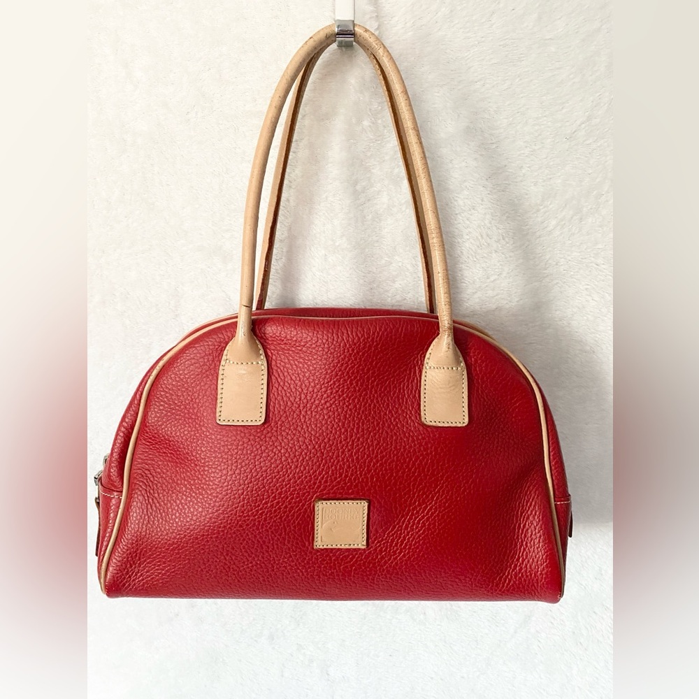 Vintage Dooney pebbled leather bowler bag